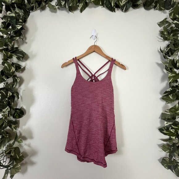 Lululemon Athletic Moment To Movement 2-In-1 Tank Top Cherry Pink Women’s Sz 2 - Picture 1 of 7